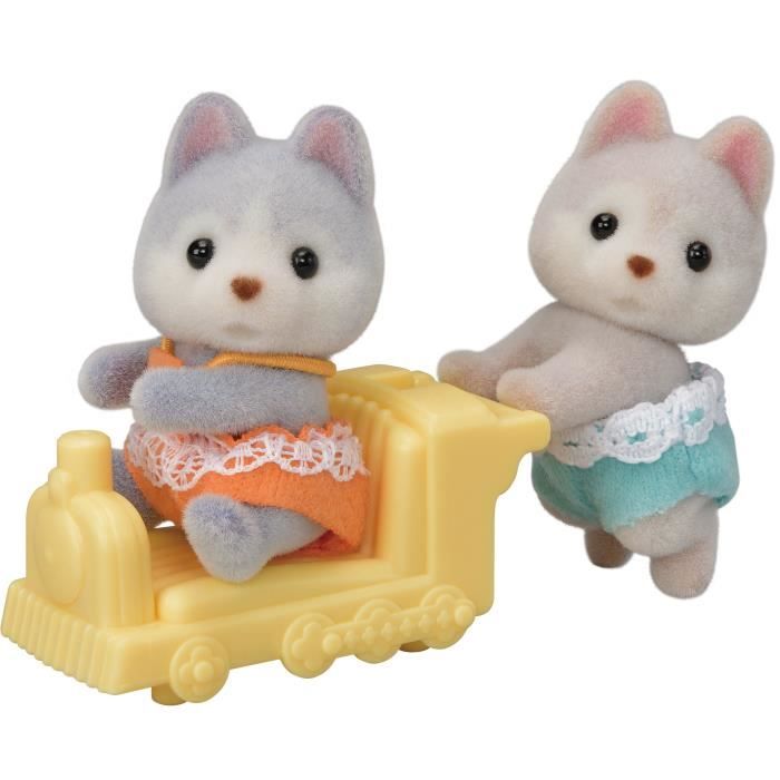 Sylvanian Families Jumeaux Husky avec Wagon - vue 2