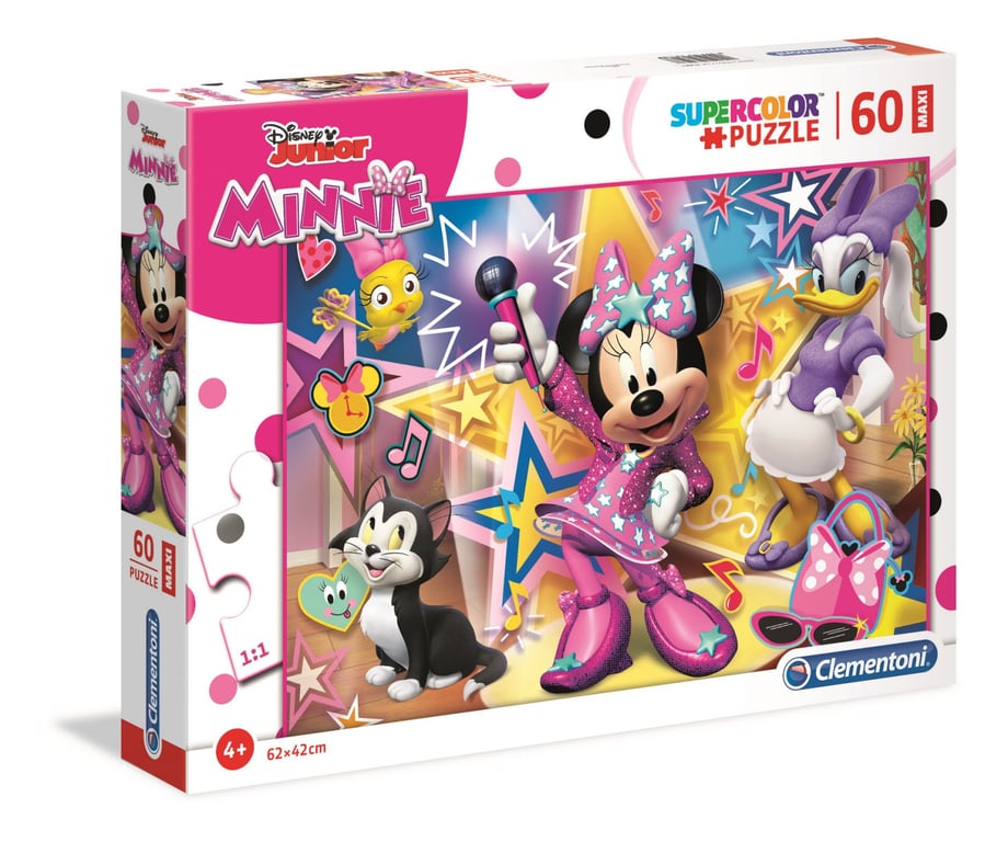 Clementoni Puzzle Supercolor Minnie 60 Maxi Pièces - vue 9