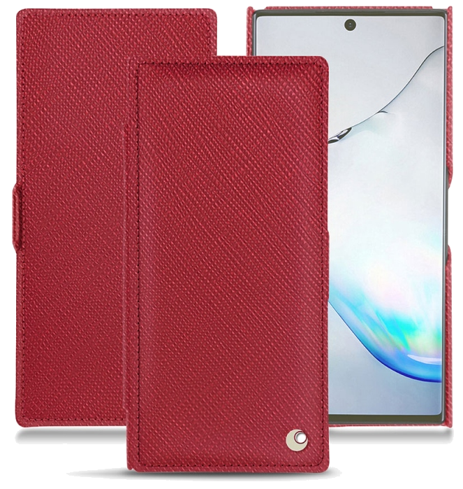 Housse cuir Samsung Galaxy Note10+ - Rabat horizontalRouge