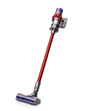Dyson Cyclone V10 Motorhead Aspiradora escoba 2 en 1 Batería Secar Sin bolsa 525 W Rojo, Plata