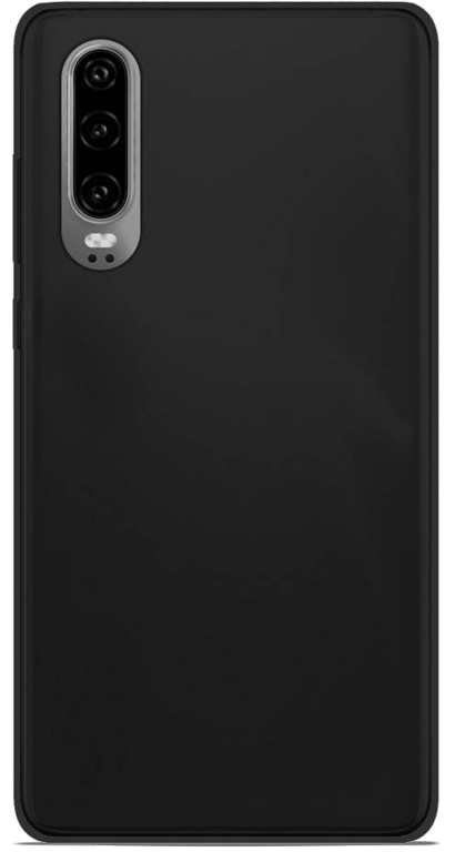 Coque silicone unie compatible Givré Noir Huawei P30