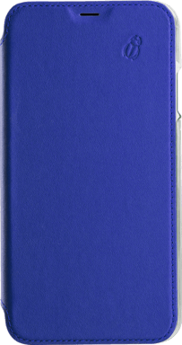 Custodia per iPhone 11 Pro in pelle con retro trasparente e portacarte