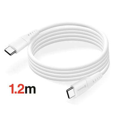 Swissten Cargador de pared GaN 35W Rápido con cable USB C de 1,2 m Blanco