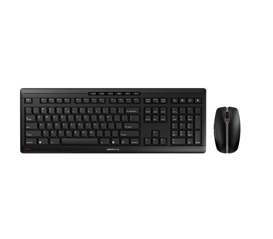 CHERRY Stream Desktop clavier Souris incluse Bureau RF sans fil QWERTY Anglais américain Noir - Neuf