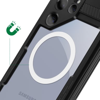 Redpepper Funda Completa Resistente al Agua MagSafe para Samsung S25 Ultra Transparente