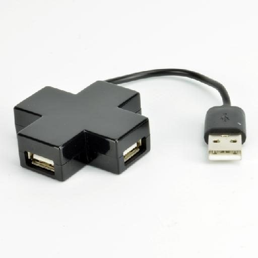 Concentrateur hub MCL Mini hub 4 ports USB 2.0 Autoalimenté - vue 2