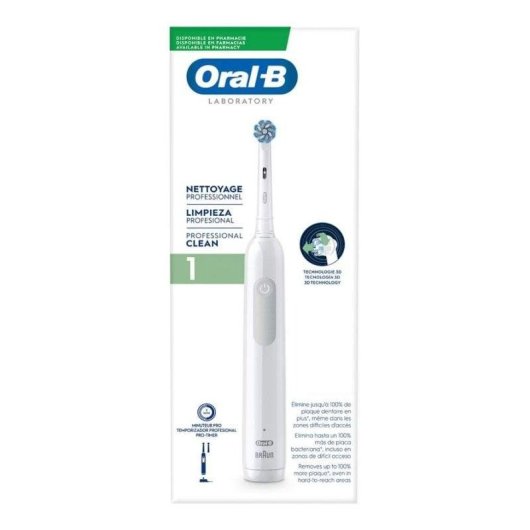 Braun Oral-B Lab Pro 1 Clean Adulte Brosse à dents rotative oscillante Blanc - Neuf
