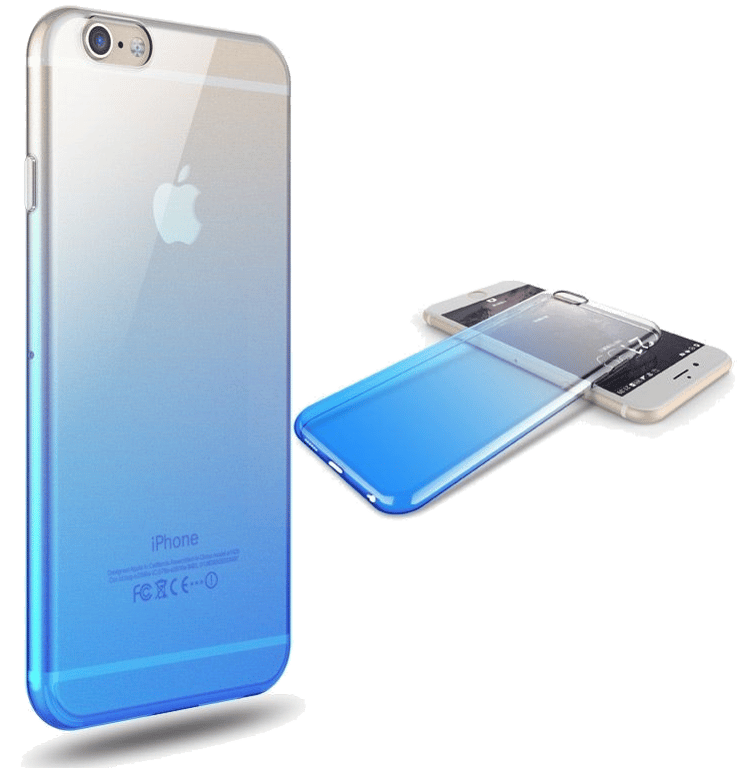 Coque Silicone Dégradé IPHONE 7 Bi-color Souple Gel Protection APPLE (BLEU)