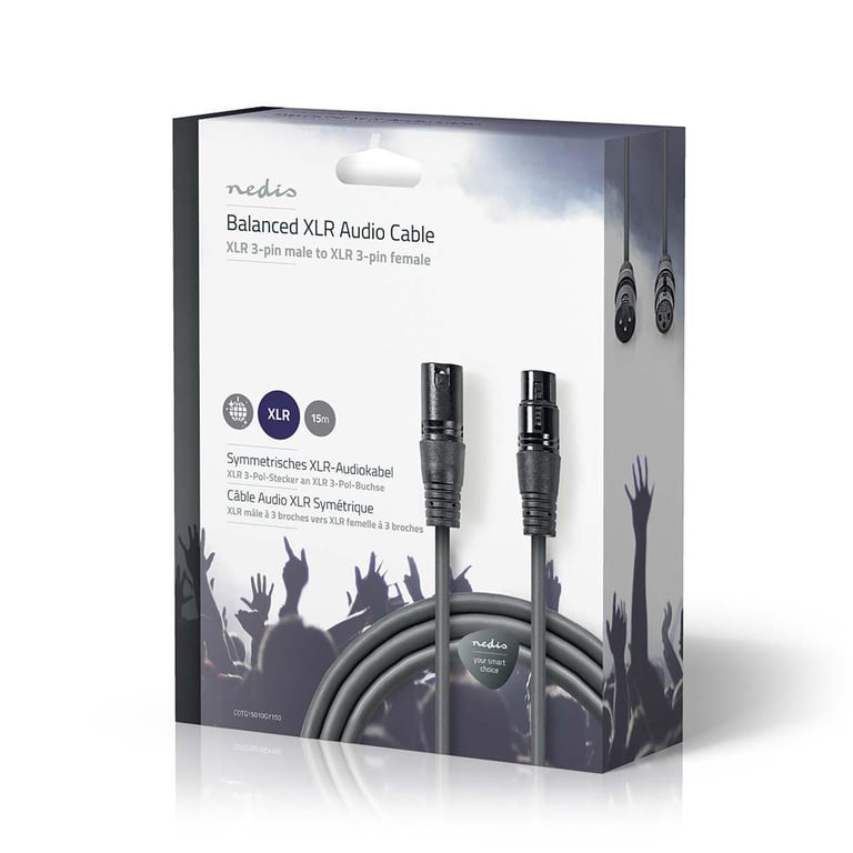 Nedis Câble XLR Symétrique /F 15m - vue 2