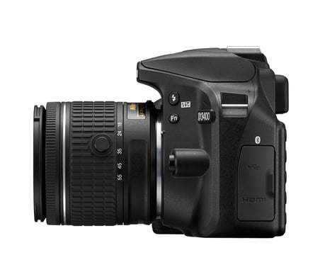 Nikon D3400 + AF-P DX 18-55 mm 1:3.5-5.6G VR Kit fotocamera SLR 24,2 MP CMOS 6000 x 4000 pixel Nero