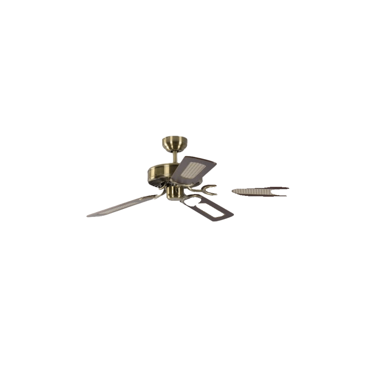 Ventilateur de plafond Pepeo Potkuri 132 cm antique brass/mahogany - Neuf