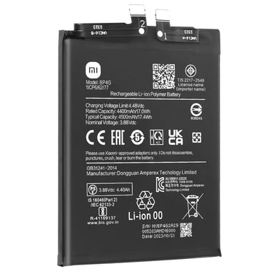 Batteria di ricambio BP4G 4500mAh per Xiaomi 13 Service Pack