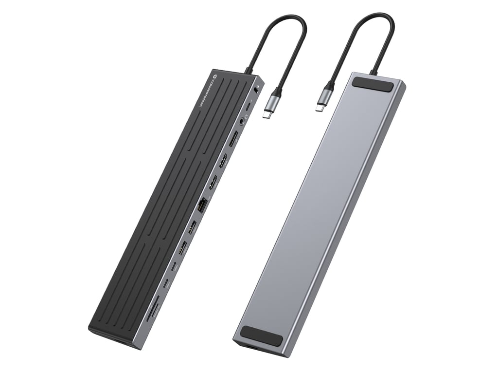 Conceptronic DONN32B station d'accueil Avec fil USB 3.2 Gen 1 3.1 Gen 1 Type C - vue 2