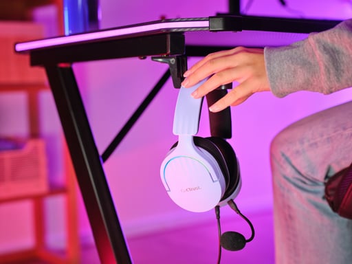 Trust GXT 490P FAYZO Auriculares Alámbrico Diadema Juego USB tipo A Negro, Púrpura