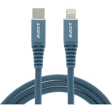 Cavo USB-C verso Lightning AUTO-T 540348 PD 20W 1 m USB2.0 Blu/turchese