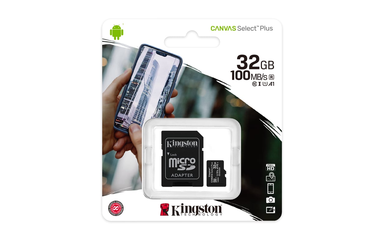 Kingston Technology Canvas Select Plus 32 GB MicroSDHC UHS-I Clase 10