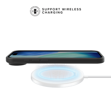 Custodia antiurto in morbido gel di silicone con il 55% di plastica riciclata per Apple iPhone 17 Air, Nero Satinato