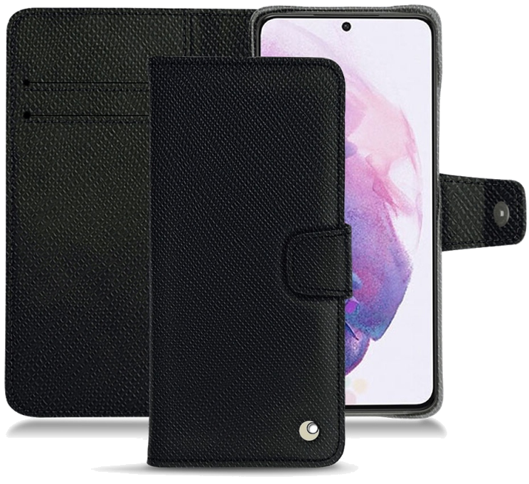 Housse cuir Samsung Galaxy S21 - Rabat horizontal portefeuilleNoir