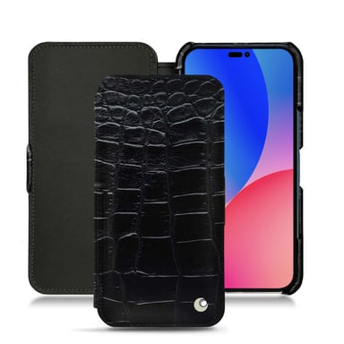 Housse cuir Apple iPhone 14 Pro Max - Rabat horizontal - Noir - Cuirs spéciaux