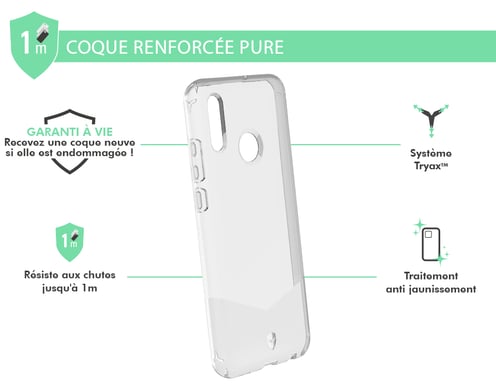 FORCE CASE FCPUREPSM2019 coque de protection pour téléphones portables Transparent Huawei P Smart 2019