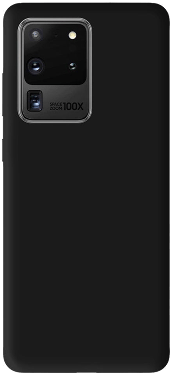 Coque silicone unie compatible Mat Noir Samsung Galaxy S20 Ultra