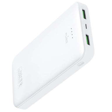 PURO Power Bank Li-ion de 20000 mAh con 2 puertos USB y 1 puerto USB-C Blanco