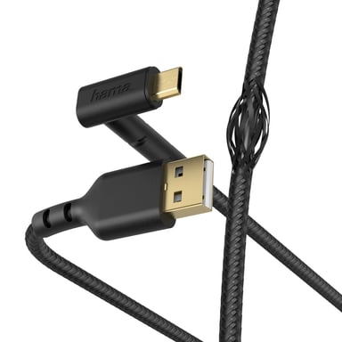 Câble de charge/données Stand, USB-A - micro-USB, 1,5 m, noir