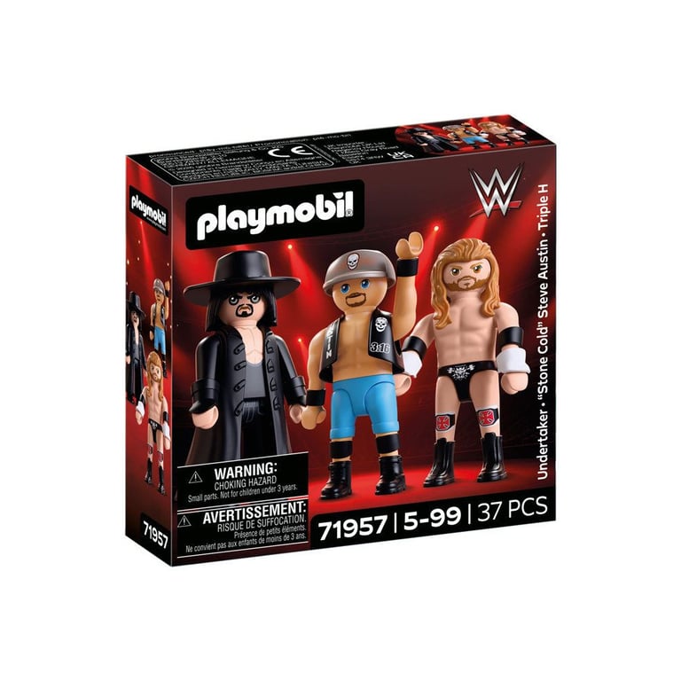 Playmobil WWE 71957 Undertaker Stone Cold Triple H - vue 3