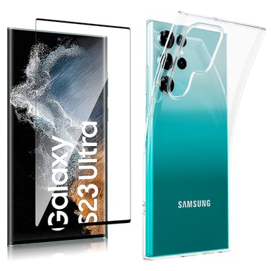 Samsung Galaxy S23 Ultra 5G coque tpu et vitre full noir