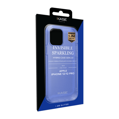 Funda híbrida GEN 2.0 Invisible Sparkle para Apple iPhone 12/12 Pro, Azul