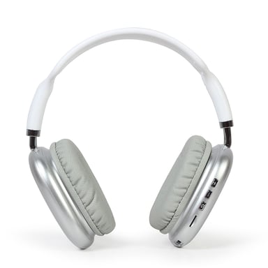 Gembird BHP-LED-02-W casque Sans fil Arceau Appels/Musique Bluetooth Blanc