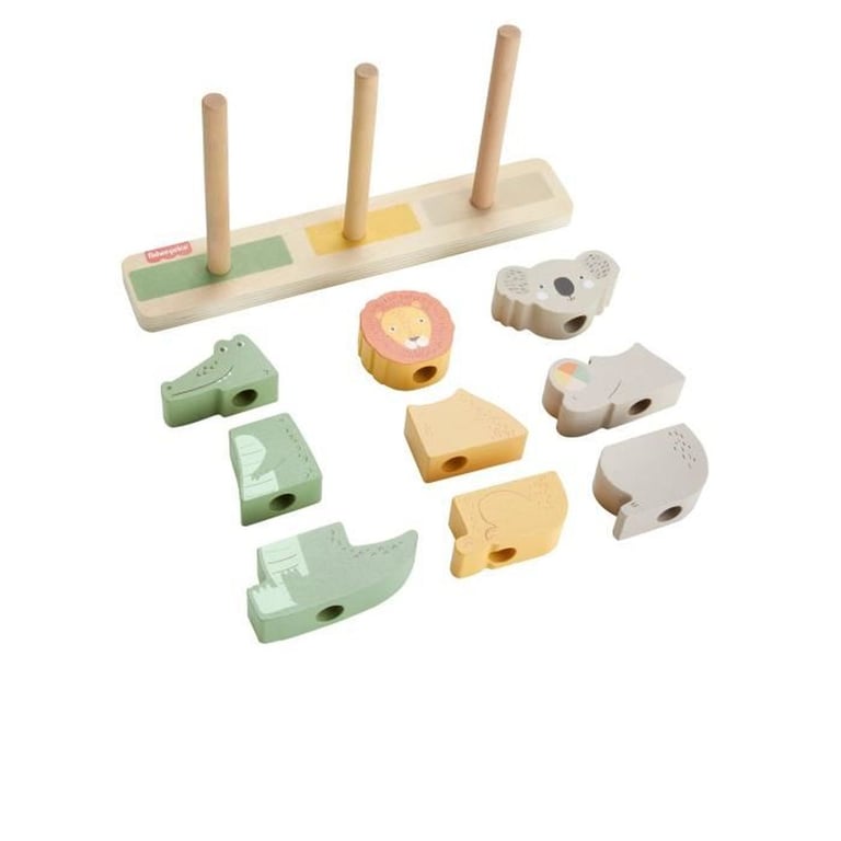 Fisher Price Fisher Price Animaux En Bois À Empiler Et Trier 10 Pièces - vue 2