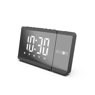 EV304571 Evoom - USB thermo+ reloj despertador de proyección Negro