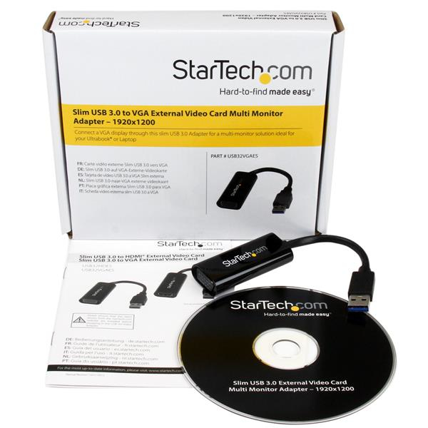 StarTech.com Adaptateur Vidéo Carte Graphique Externe Mince Multi Montieur USB 3.0 vers VGA - 1920 x 1200 / 1080p - Neuf