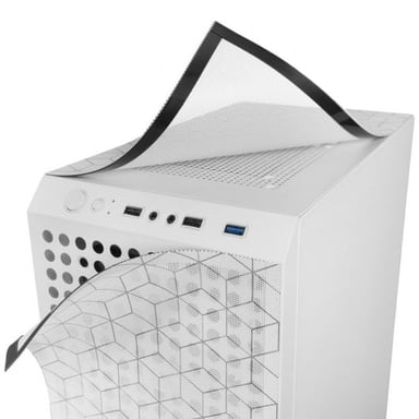 Mars Gaming MC-MAG, Caja Gaming ATX, Ventana Lateral Completa Cristal Templado, Doble Rejilla Magnética Antipolvo Frontal + Superior, 3x Ventiladores FRGB 120mm, Refrigeración Líquida 360mm, Blanco