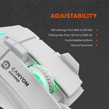 Canyon Fortnax GM-636 ratón Juego mano derecha USB tipo A Óptico 20000 DPI