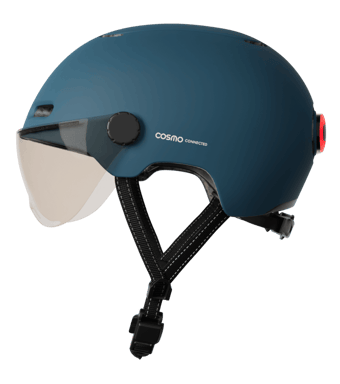 Cosmo Fusion - Casque avec éclairage Vélo Arrière Intelligent et Connecté - Feu Stop, Detection de Chute Automatique, Partage de trajet