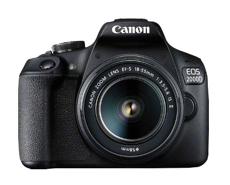 Canon EOS 2000D BK 18-55 IS II UE26 Kit de cámara réflex 24,1 MP CMOS 6000 x 4000 píxeles Negro