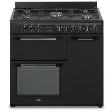 Cuisiniere piano gaz 3 fours électriques CONTINENTAL EDISON CECP903FB - 5 feux - Noir - Largeur 90