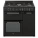 Cuisiniere piano gaz 3 fours électriques CONTINENTAL EDISON CECP903FB - 5 feux - Noir - Largeur 90
