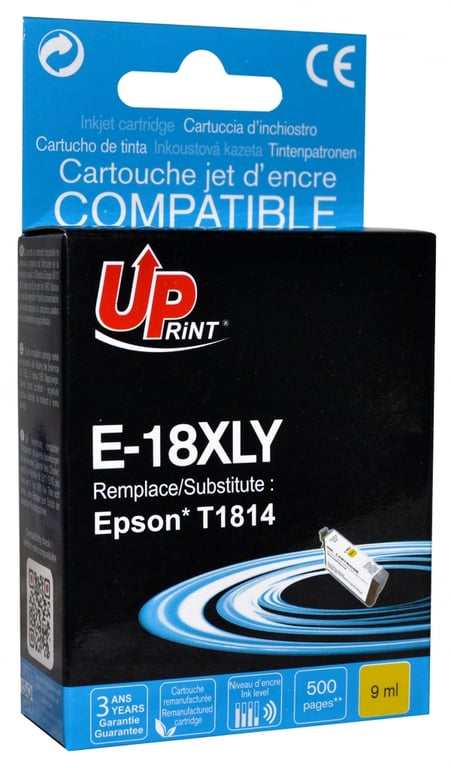 Cartouche encre UPrint compatible EPSON T18XL jaune Neuf