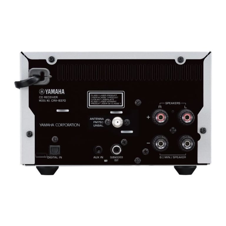 YAMAHA MCR-B370D Silver - Mini-chaîne 40 Watts - Lecteur CD/MP3 - Bluetooth 4.2- Tuner FM/DAB+ - Port USB - Entrée AUX