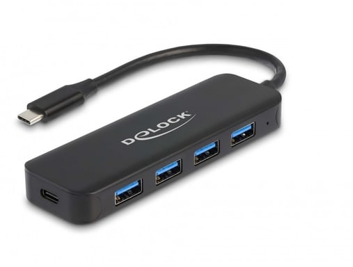 Delock Hub USB Type-C a 4 porte USB 3.2 Gen 1 con Power Delivery 85 Watt