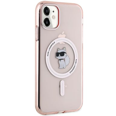 Funda Karl Lagerfeld Choupette MagSafe para iPhone 11/XR, rosa