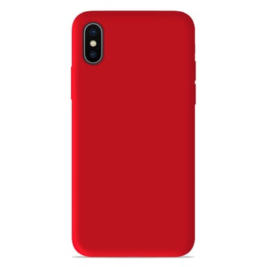 Coque silicone unie Mat Rouge compatible Apple iPhone XS Max