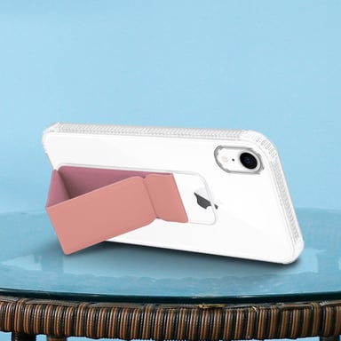 Coque pour Apple iPhone XR en ROSE Housse de protection Étui en silicone TPU flexible avec support et fonction stand