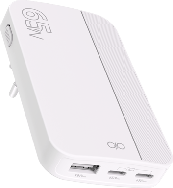 Caricatore 65W USB-A / 2x USB-C pieghevole Caricatore GaN Ultra Rapido Power Delivery