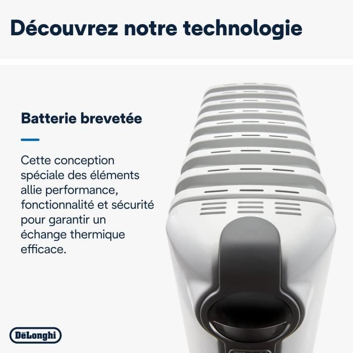Radiateur à Bain d'Huile DeLonghi Radia TRRS0920 – 2000 W, 9 Éléments, Thermostat - vue 7