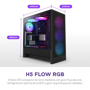 NZXT H5 Flow RGB Midi Tower Nero