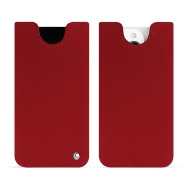 Pochette cuir Apple iPhone 15 Pro - Pochette - Rouge - Cuir lisse